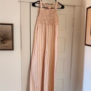 Fin & Vince Striped Tie Strap Jumpsuit